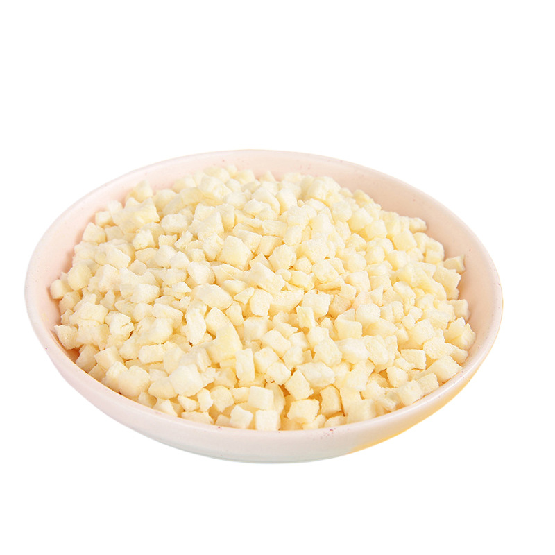 Dehydrated Freeze-Dried Apple Pieces, Dried Apple Cubes, Bulk Wholesale Commercial Apple Pieces, In-Stock from Manufacturer