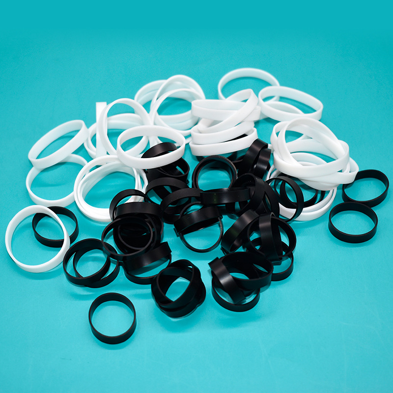 Data Cable Tie Coil Silicone Bundle Coil Rubber Band Food Grade High Temperature Resistant Black and White Transparent Rubber Band Environmentally Friendly and Resistant to Pulling
