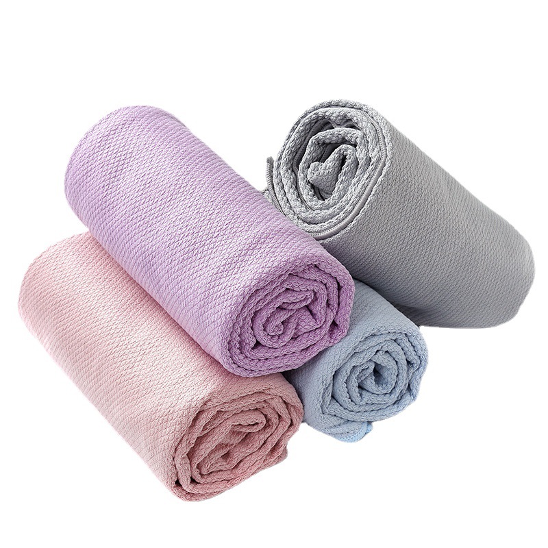 Amazon Sports Fitness Rhombic Yoga Paving Towel Microfiber Sweat-absorbent Yoga Towel Yoga Blanket Factory Wholesale