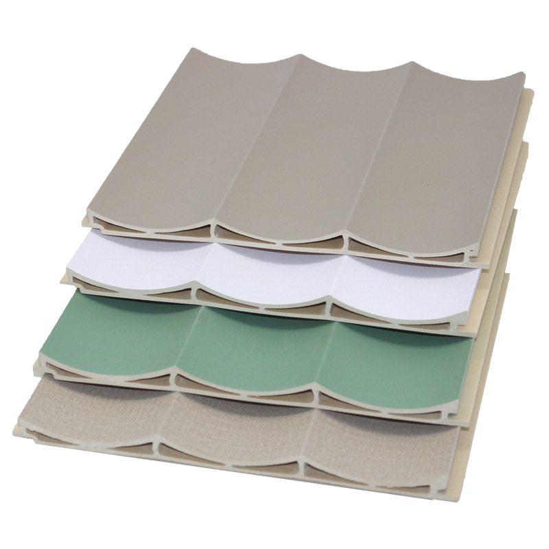 Source Factory Special-shaped Wood Plastic Grille Wave Wall Panel Background Wall Decorative Ceiling Material