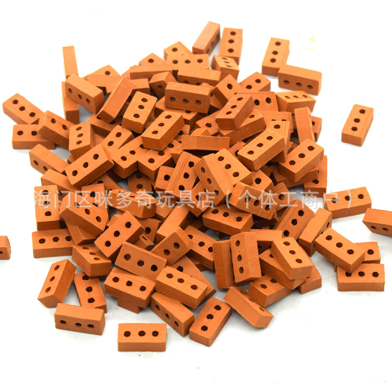Model Small Brick Red Blue Brick Mini Handmade DIY Micro Landscape Building House Building Toy AliExpress Amazon