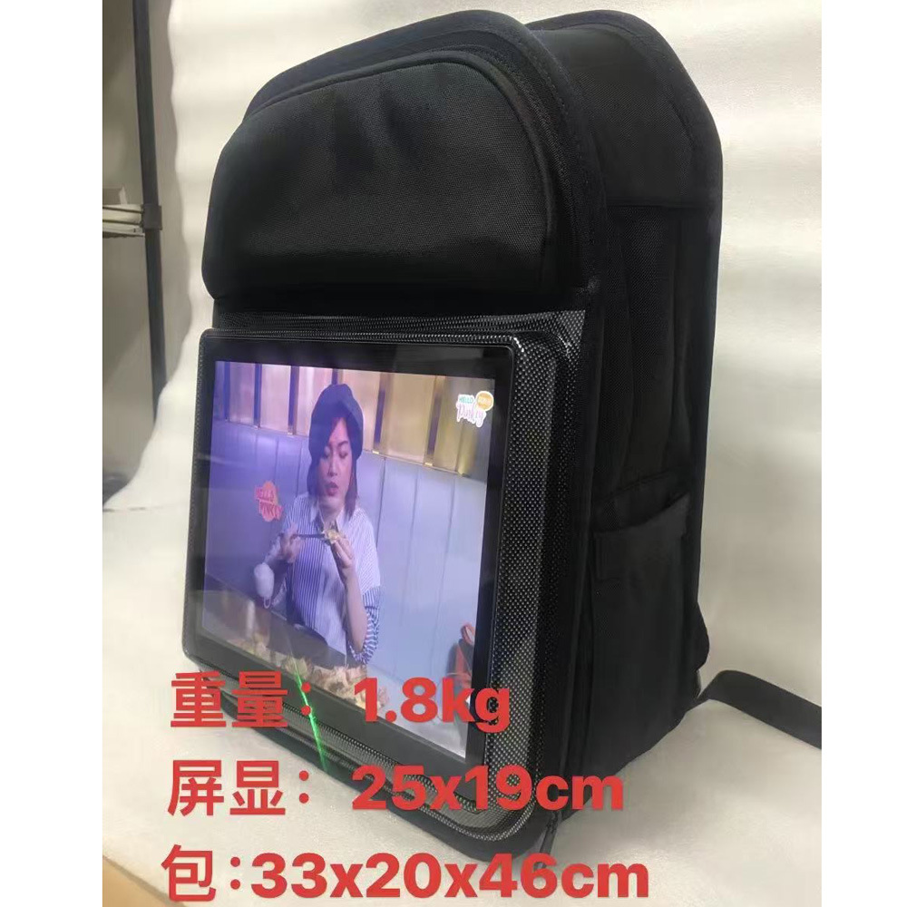 12.1 дюймов LCD экран рекламная машина для багажа для воспроизведения видео онлайн версия перезаряжаемый дисплей для школьной сумки