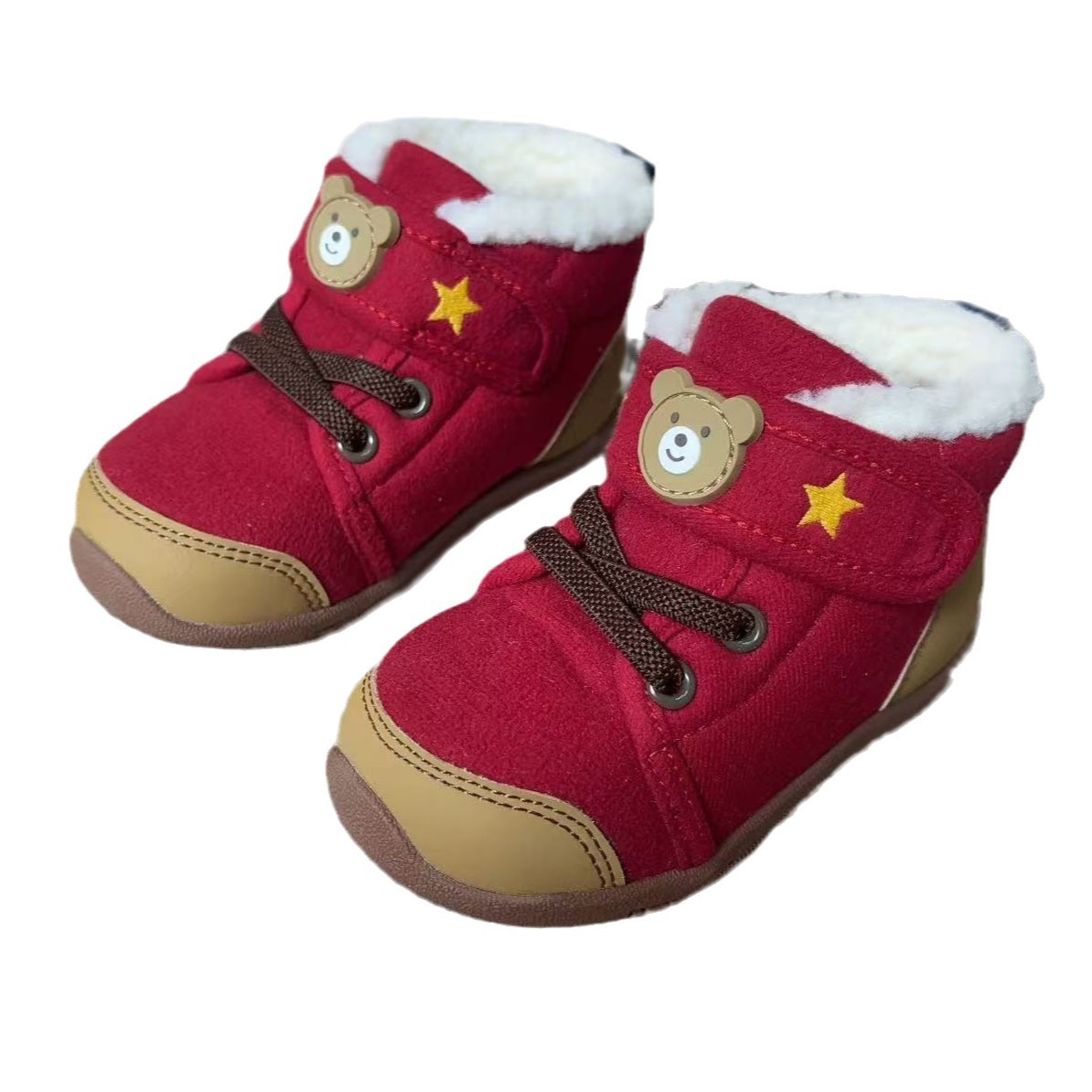 Japan's Single Country Children's Shoes Miki * HB Second Fall/Winter Men's and Women's Shoes Cotton Shoes Rabbit Bear Toddler Shoes Plus