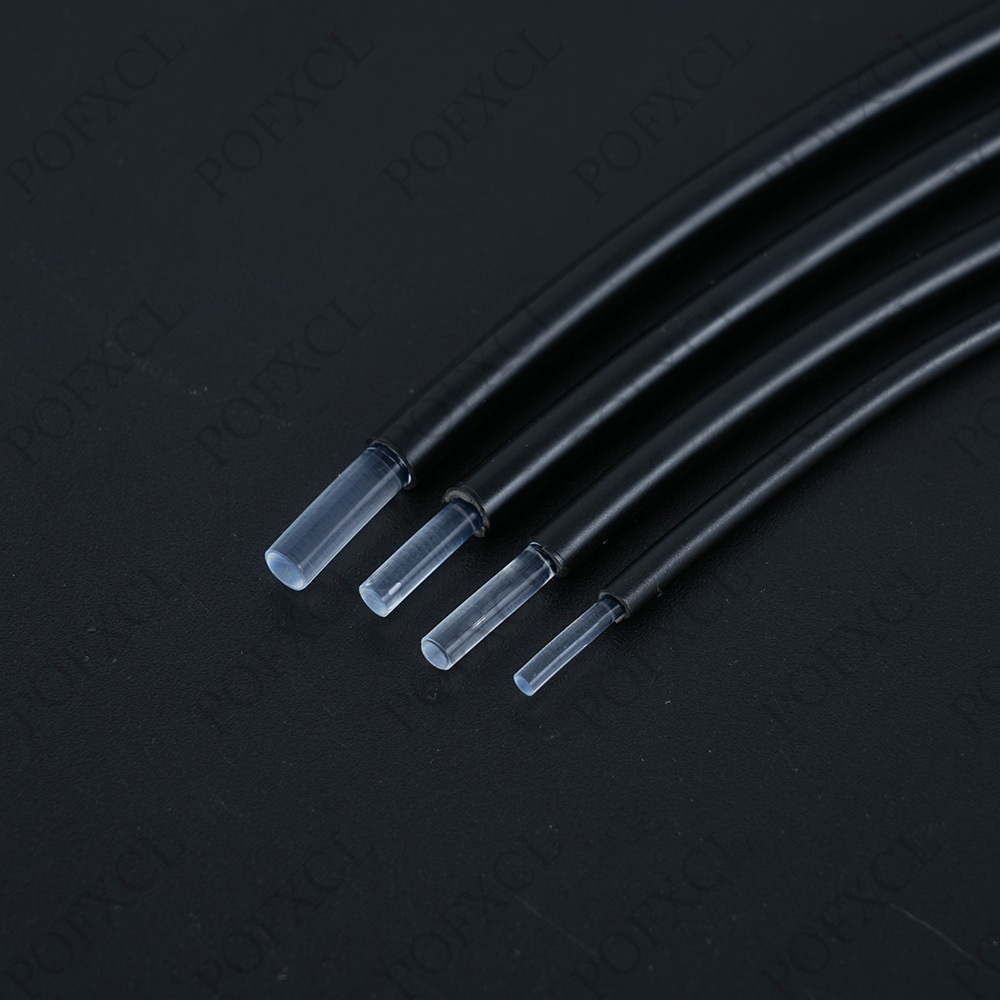 Solid Package Pvc Black Leather Fiber Optic Core 5.0mm Outer Diameter 7mm Tail End Plastic Fiber Optic Guide Light Underground Light