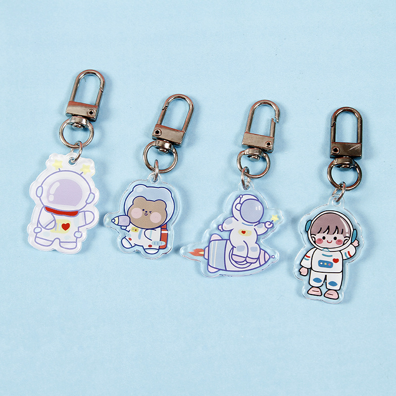 Japanese Acrylic Keychain Anime Keychain Cute Cartoon Acrylic Keychain Creative School Bag Pendant