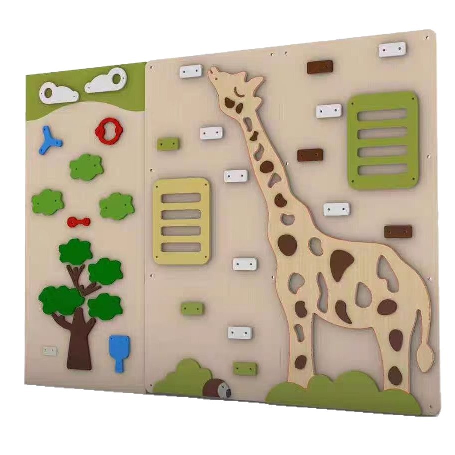Outdoor Indoor Kidsren's Early Education Climbing Wall Sensory Integration Physical Training Kidsren's Kindergarten Pe Board Wooden Climbing Wall Play