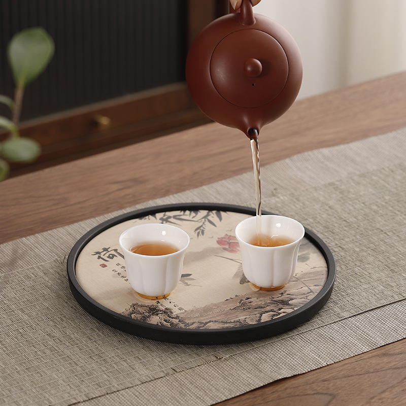 Chinese style suction kettle square dry tea table quick-drying small tea tray coaster tea tray kung fu tea set tea tray