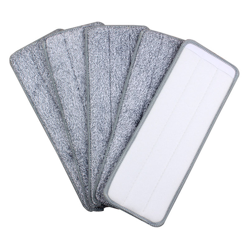 Customized Hand-Washable Mop Replacement Head Fiber Absorbent Mop Head Household Wooden Floor Flat Mop Head Replacement Cloth