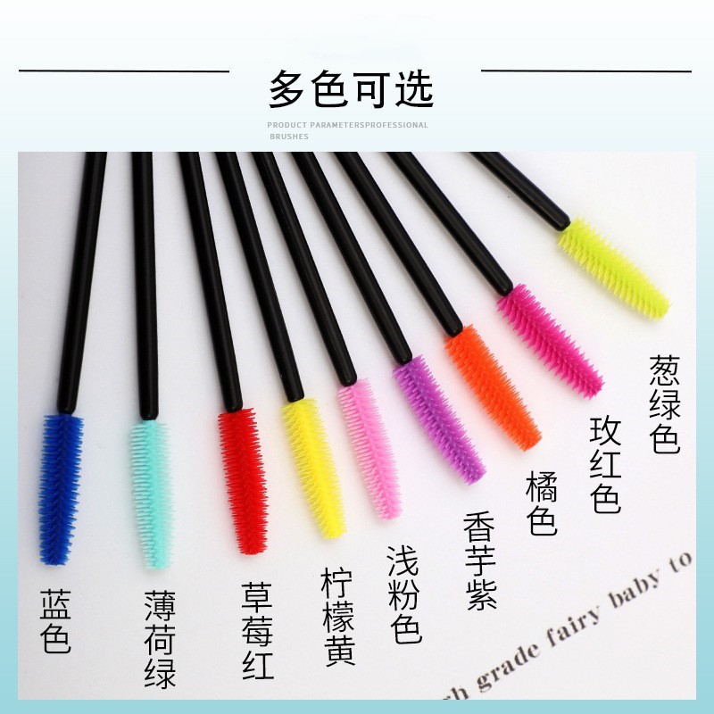 Wholesale Black Rod Tower Type Silicone Brush Portable Grafted Eyelash Curler Grafted Eyelash Comb Eyebrow Comb
