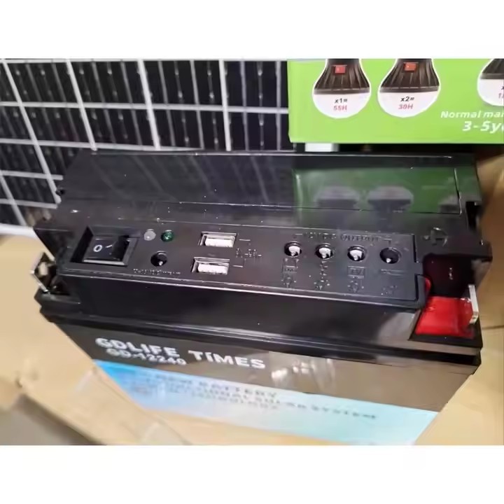 Solar Storage Emergency Solar Generator with 4Pcs Bulbs 20W Solar Panel Ups Battery
