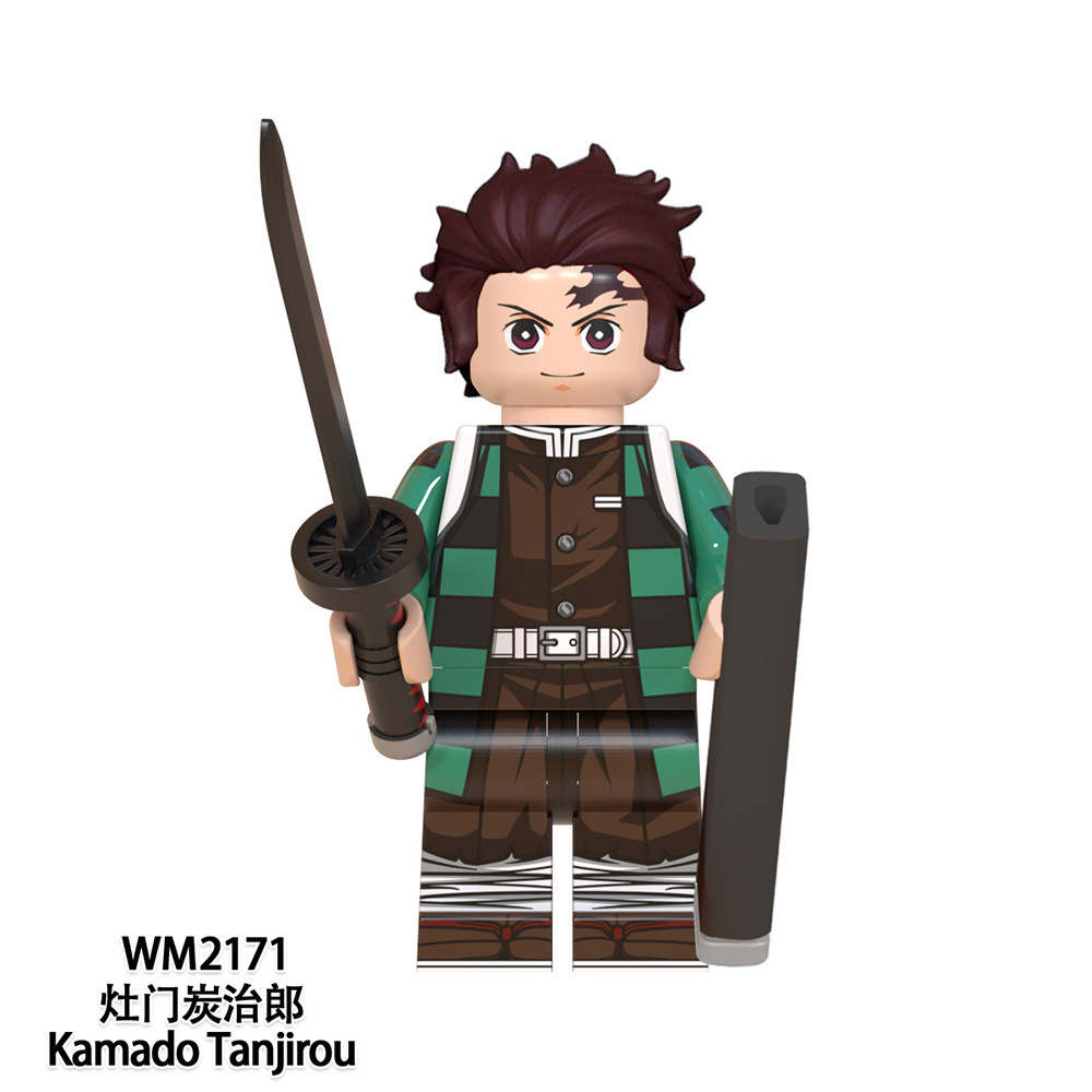 Domestic Educational Third-Party Demon Slayer Building Block Figures: Tanjiro, Nezuko, Hashira, Upper String, Sanemi, Zenitsu