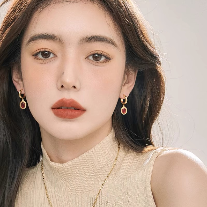 Серьги EVESENSE оригинальной серии Monica винтажные серьги из красного агата Fritillaria высококачественные легкие роскошные ниши