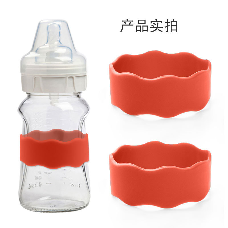 Amazon maternal and child supplies feeding bottle cup cover food grade silicone feeding bottle anti-insulation cover hollow feeding bottle water cup cover