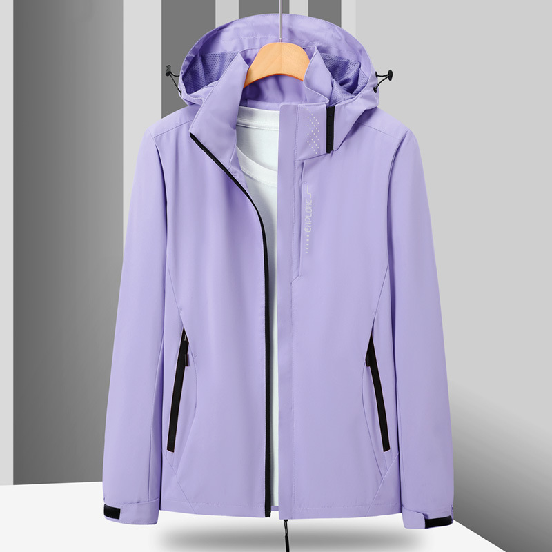 Jacket Men's New Style 2024 Spring and Autum Thin Windproof and Waterproof Jacket Large Size Outdoor Mountaineering Clothing Women Can Group Purchase