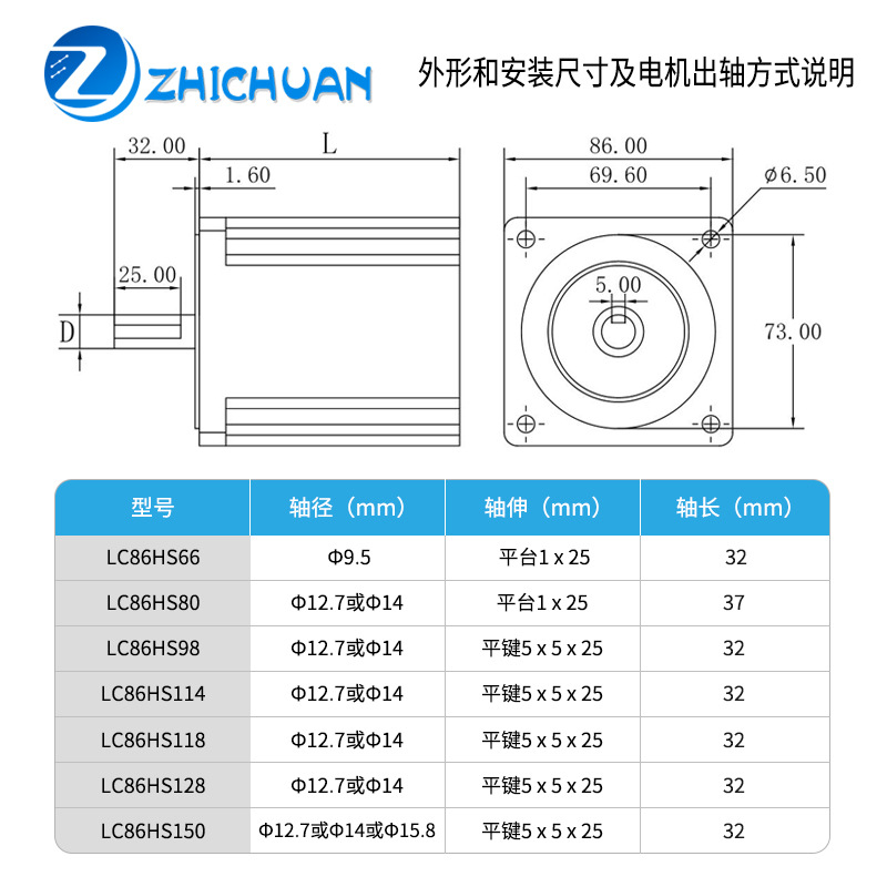Manufacturer in stock 86 hybrid stepping motor motor high torque 12NM automation equipment mechanical stepping motor