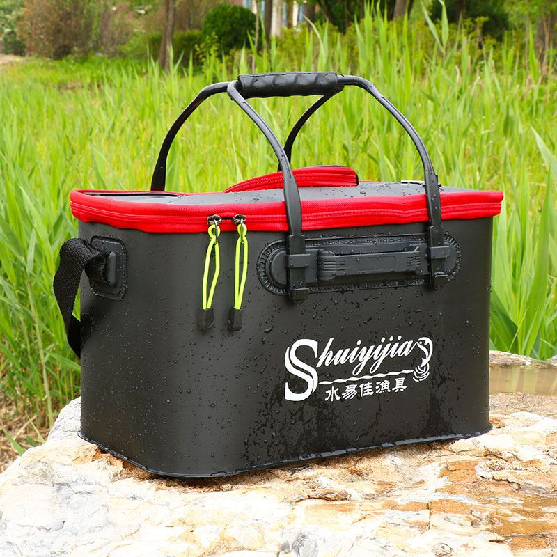 New portable folding eva fishing bucket large capacity fish protection bucket thickened multi-use live fish bucket manufacturers wholesale