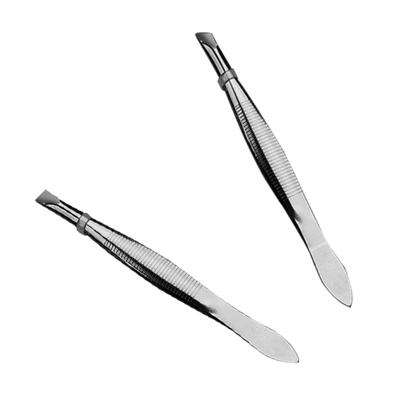 Stainless steel eyebrow clip hair removal tweezers beauty tool clip multifunctional eyelash curler beauty makeup eyebrow trimming clip