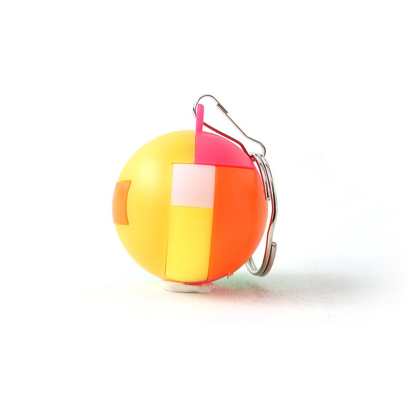 Children's puzzle creative mosaic toy plastic hole lock key chain Rubik's cube Luban lock with key chain suit