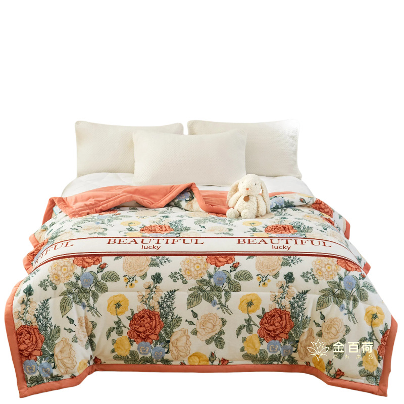 2025 New Class A Maternal and Infant Student Dormitory Spring and Autumn Fiber Quilt Core 220g Encrypted Milk Velvet Supermarket Wholesale