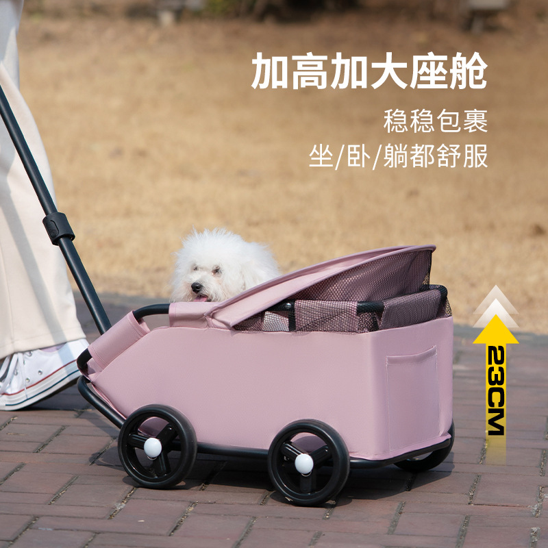 Small Pet Cart Dog Cat Teddy Baby Cart Out Small Pet Cart Lightweight Foldable Outdoor