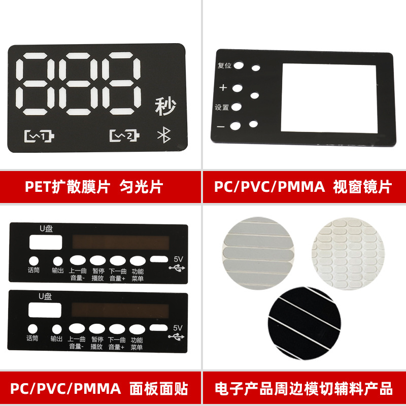Factory direct acrylic window lens PC mirror panel bluetooth speaker lens pet plate transparent film customization