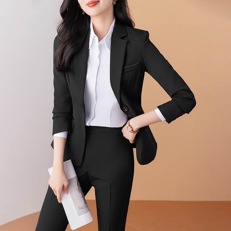 Suit suit women's ol work clothes business wear women's Korean-style fashionable temperament formal wear college student interview spring and autumn suit