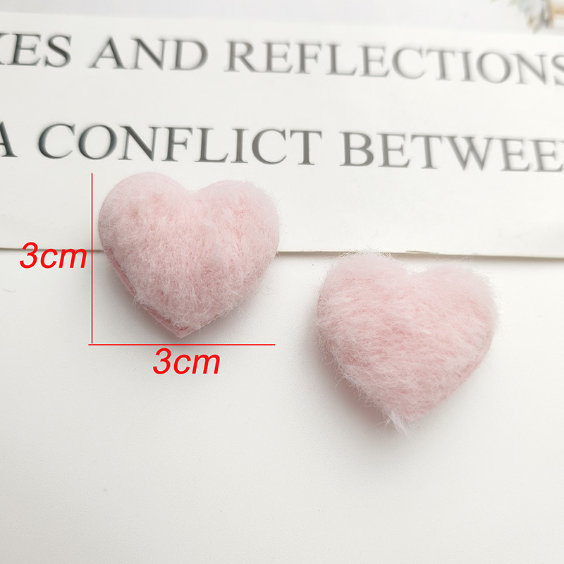 Autumn and Winter new 3.5cm double-sided plush candy color love children's headdress accessories diy clothing bag accessories