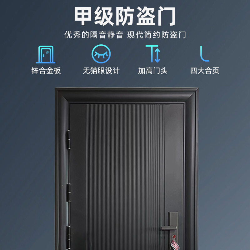 Factory Household Security Door Rental Room Dormitory Apartment Door Sound Insulation Safety Entry Door Mother Security Door