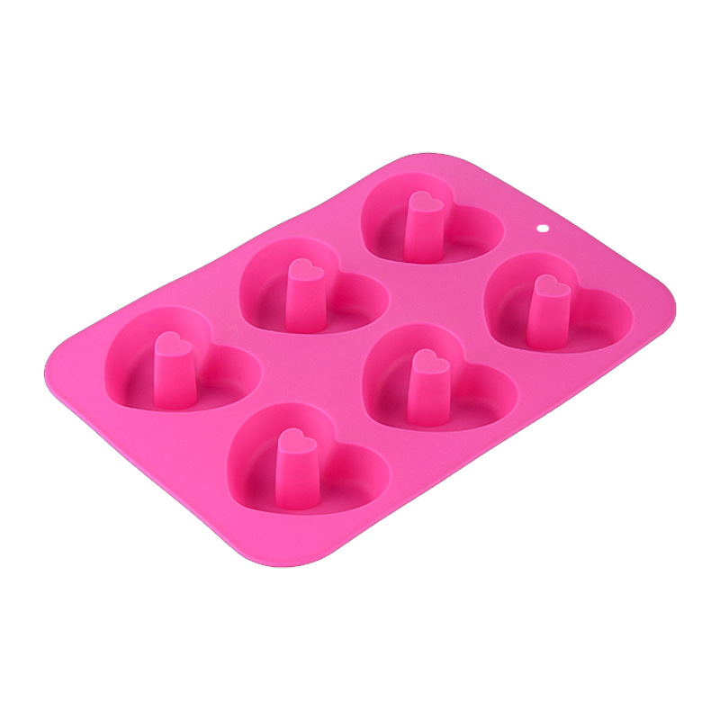 Spot Silicone Cake Mold Cookie Rice Cake Baking Pan Food Grade Baking Utensils Heart-Shaped Donut Mold