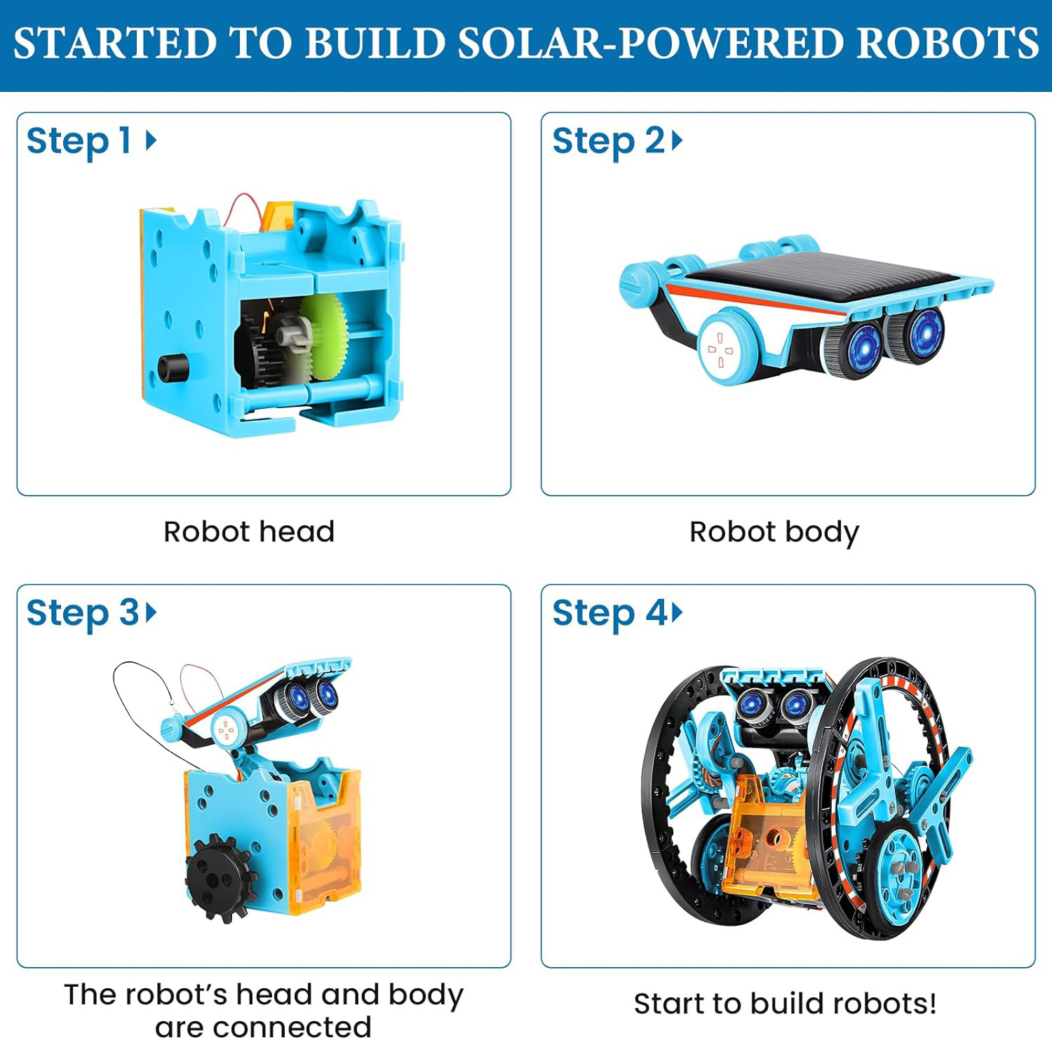 Upgraded Solar Battery Bin Dual-use DIY Assembled Toys 13-in -1 13-in -1 Robot Toys