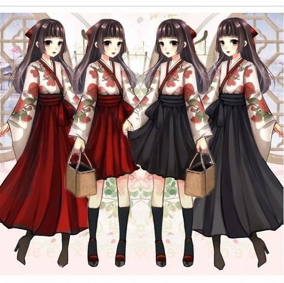 2024 Новый улучшенный костюм для девушек в стиле китайской ретро с цветком мака черного чая династии Хань для косплея и классных мероприятий