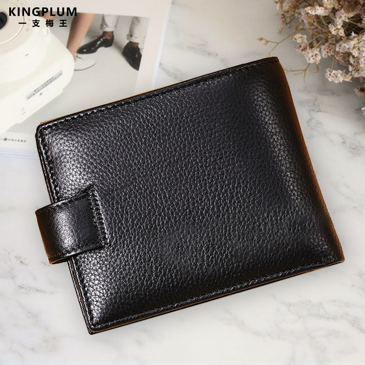 Cross-Border Men's Genuine Leather Wallet High-End Short First-Layer Cowhide Menwallet Wallet Russian Wallet Customization