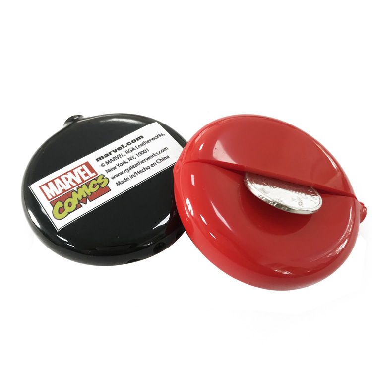 Монетница макаронного цвета из ПВХ, удобная для хранения мелких предметов и аксессуаров, круглая мягкая резиновая монетница