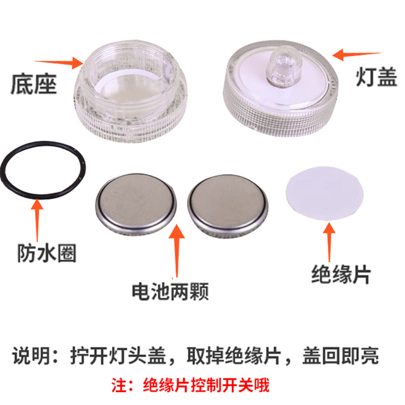 Led Waterproof Candle Light Aquarium Fish Tank Betta Light Luminous Diving Light Decorative Atmosphere Digital Candle Submersible Light