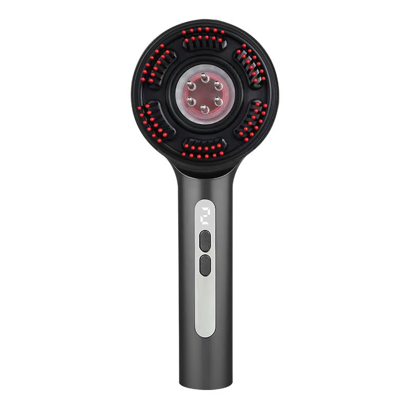 Electric Massage Comb for Scratching and Massaging Scalp, Medicated Roller Ball Guide, Hair Growth Instrument, Red and Blue Light Anti-Hair Loss and Hair Growth Comb