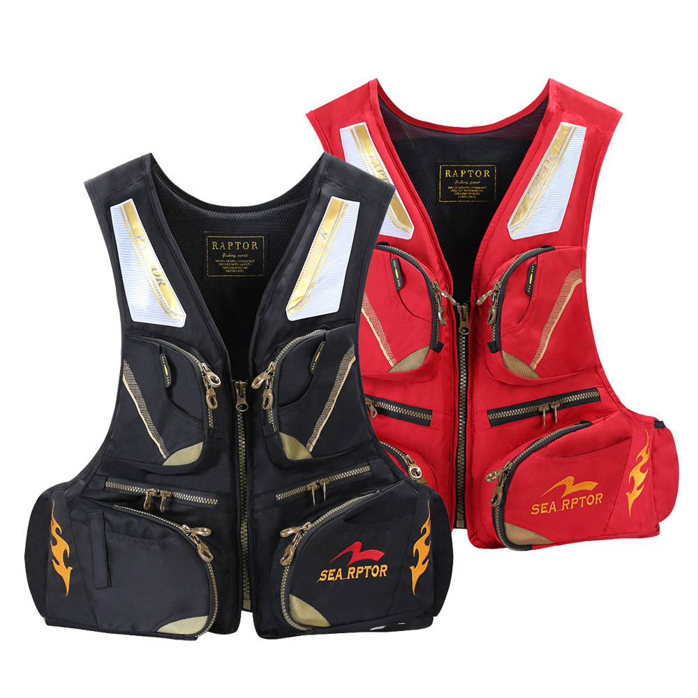 In stock Raptor sea fishing life jacket rock fishing suit fishing vest boat fishing large buoyancy multifunctional adult rescue vest