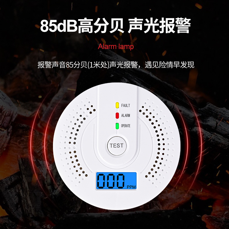 Cross-Border New Commercial Carbon Monoxide Alarm Indoor Co Detector Anti-Gas Leak Detector