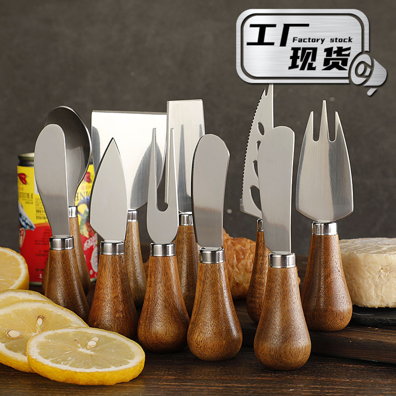 Трансграничный в наличии нож для крема из акации нож для бюреаса западный нож вилка сырный нож хлебный нож сырный нож