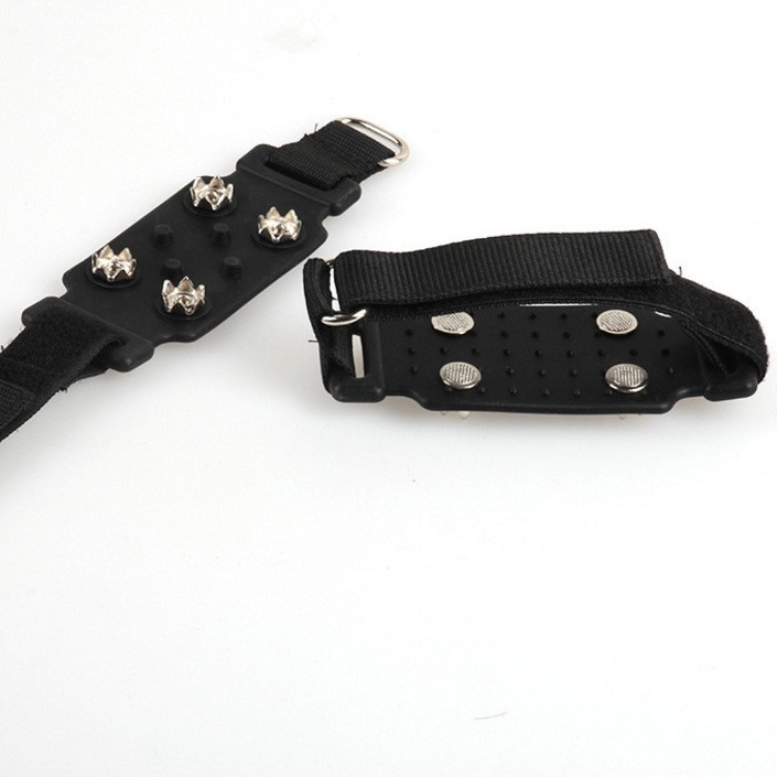 Factory Direct Silicone 4 Tooth Velcro Ice Claw Snow Non-slip Shoe Cover Winter Climbing Anti-slip Spikes Snow Claw