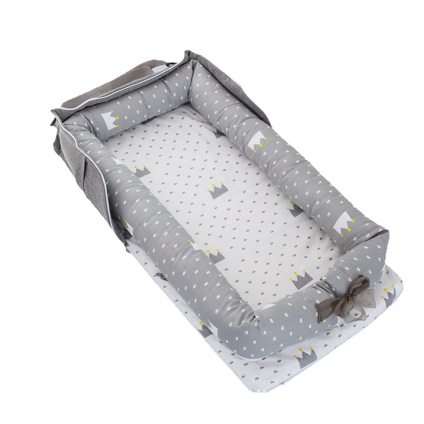 Cross-Border Hemei Baby Crib Portable Mommy Baby Nest Shoulder Bag Bed-In-Bed Travel Crib