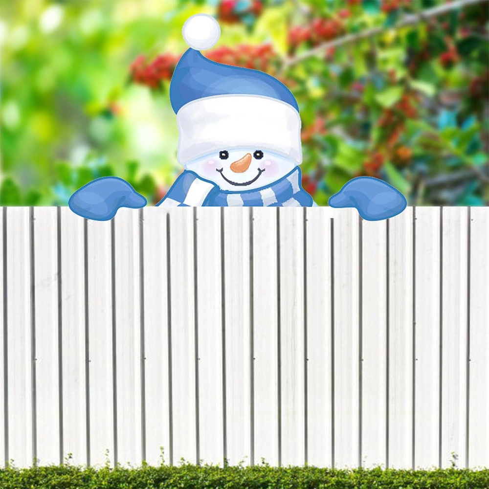 Cross-Border Popular Christmas Outdoor Snowman Elf Santa Claus Courtyard Peeper Garden Card Holiday Decoration