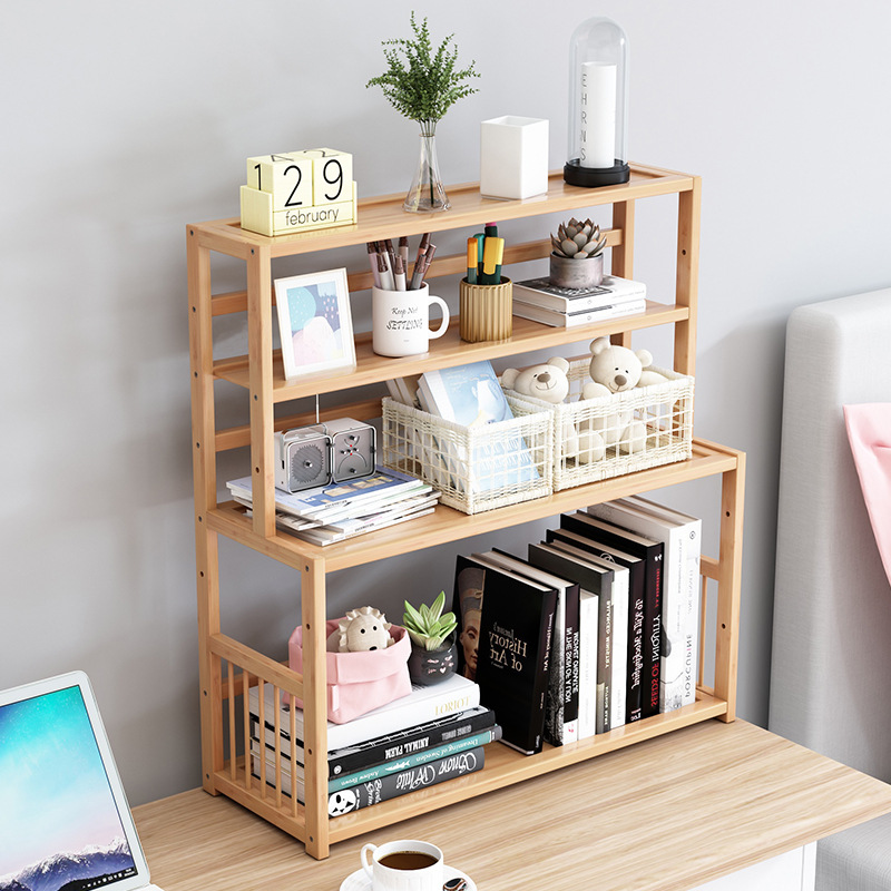 Desk Student Bookshelf Simple Desktop Children's Storage Rack Home Office Simple Small Bookcase Dormitory Storage