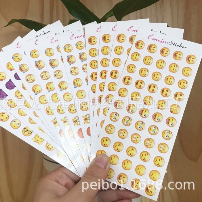 Emoji Stickers Horizontal Emoji Stickers DIY Hand Account Diary Decorative Emoji Stickers Wholesale in Bulk