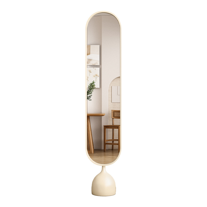 Nordic Ins Light Luxury Full-Length Mirror Floor-Standing Home Movable Rotating Italian Bedroom Designer Dressing Mirror