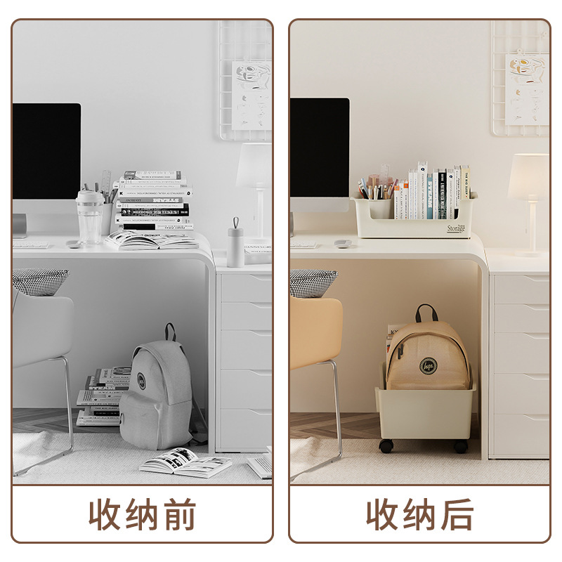 Mobile Book Storage Box Student Children Oxford Tree Picture Book Schoolbag Storage Transparent Bookshelf Storage Finishing Artifact