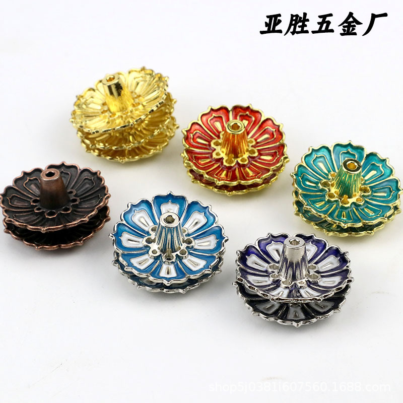 Yasheng alloy lotus incense insert single-layer lotus porous incense insert stove point incense plate incense holder can be matched with gourd incense insert