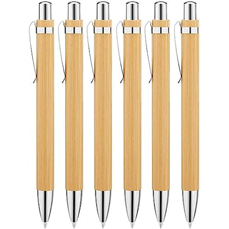 Environmental protection bamboo ballpoint pen lettering bamboo pen printing logo press bamboo material lettering gift pen wholesale