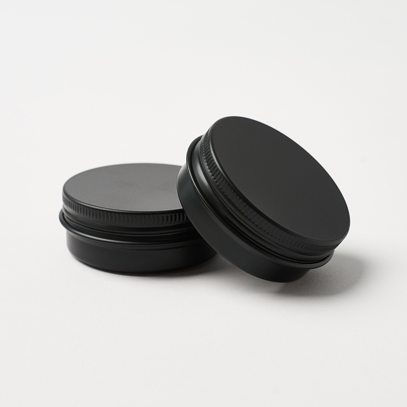 30g Spot 52Mm×21Mm Threaded Round Aluminum Box Beeswax Fishing Line Universal Packaging Tank Solid Balm Metal