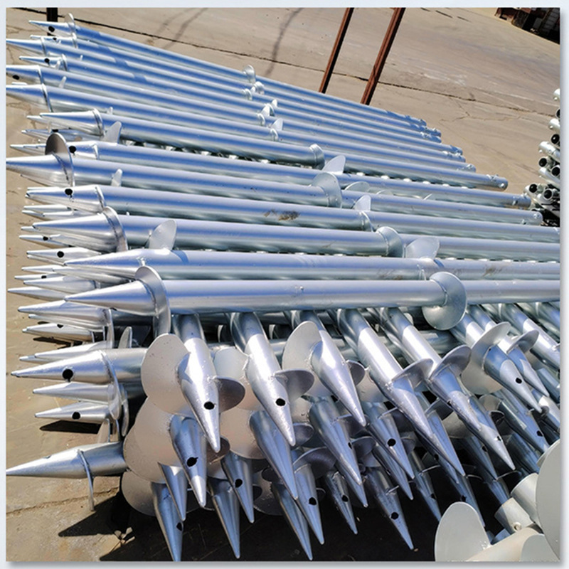 Photovoltaic Spiral Ground Pile, Hot-Dip Galvanized Photovoltaic Ground Pile, Solar Ground Screw Ground Anchor, Flange Plate Ground Pile, Helical Ground Pile
