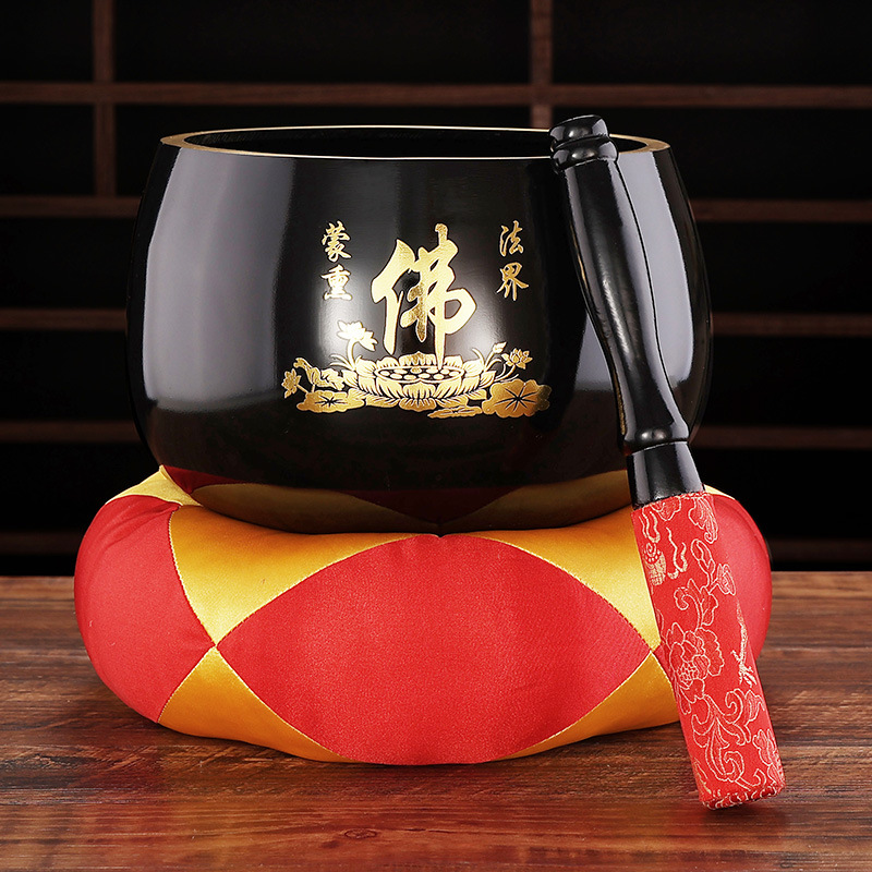 Lotus copper chime copper alloy ritual Buddha's sound Bowl Yu Ode copper bowl Buddhist tool copper spent meditation bowl meditation bowl meditation Bowl